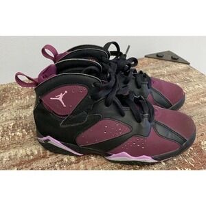 Nike 442961-009 Youths' Jordan 7 Retro GP Sneakers Black/Purple US 2.5 GOOD COND